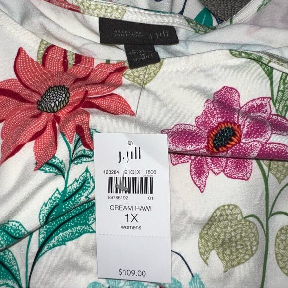 J. Jill Floral Dress Women’s 1X NEW - Picture 9 of 11
